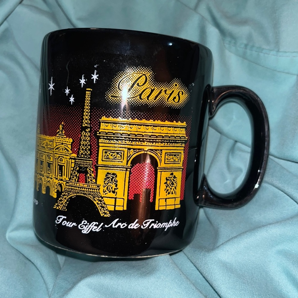 Paris, France mug coffee cup Eiffel Tower, Arc de Triomphe, Opera, Notre Dame